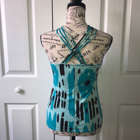 ⭐️Michael Kors blue/brown ikat printed top - Picture 2 of 12